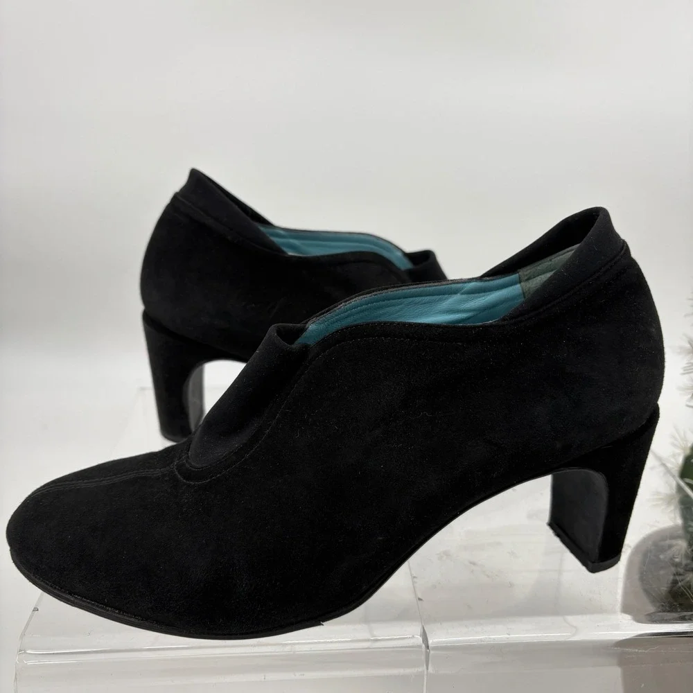 Thierry Rabotin Drosera Heeled Pumps Booties Black Suede Ergonomic 39.5